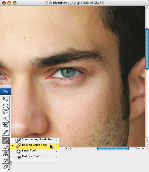 Faces. Retusz zdj�� portretowych - Usuwanie przebarwie� na sk�rze