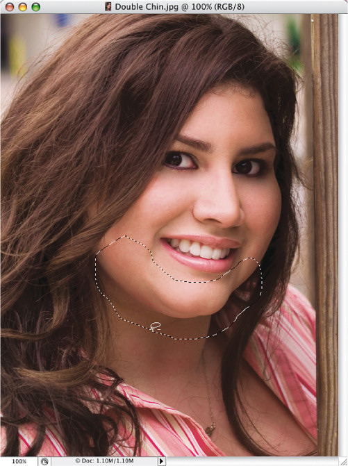 Faces. Retusz zdj�� portretowych - Retuszowanie podw�jnego podbr�dka