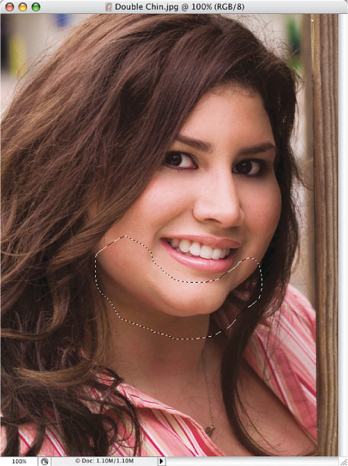 Faces. Retusz zdj�� portretowych - Retuszowanie podw�jnego podbr�dka