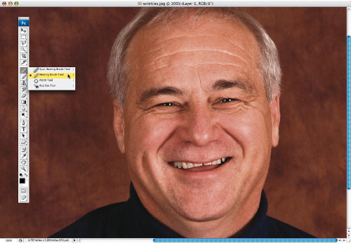 Faces. Retusz zdj�� portretowych - Tuszowanie zmarszczek