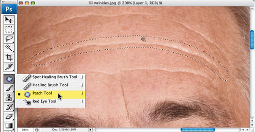 Faces. Retusz zdj�� portretowych - Tuszowanie zmarszczek