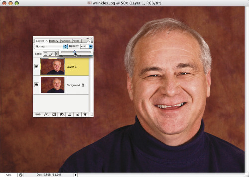 Faces. Retusz zdj�� portretowych - Tuszowanie zmarszczek