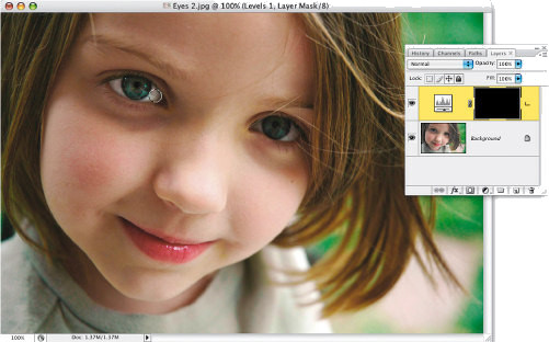 Faces. Retusz zdj�� portretowych - Rozja�nianie i wybielanie oczu