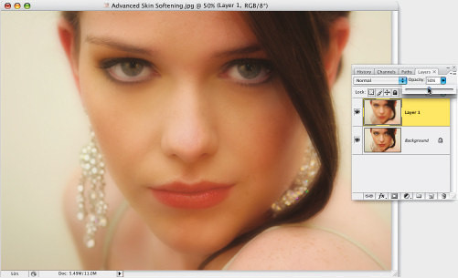 Faces. Retusz zdj�� portretowych - Zaawansowany spos�b wyg�adzania sk�ry