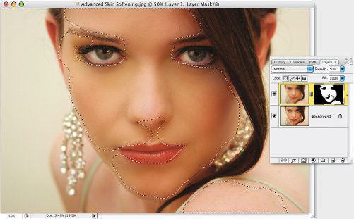 Faces. Retusz zdj�� portretowych - Zaawansowany spos�b wyg�adzania sk�ry