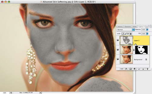 Faces. Retusz zdj�� portretowych - Zaawansowany spos�b wyg�adzania sk�ry