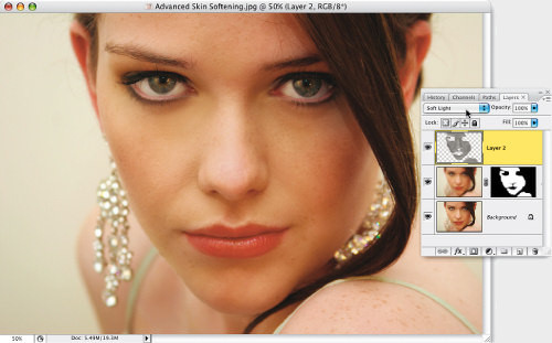 Faces. Retusz zdj�� portretowych - Zaawansowany spos�b wyg�adzania sk�ry