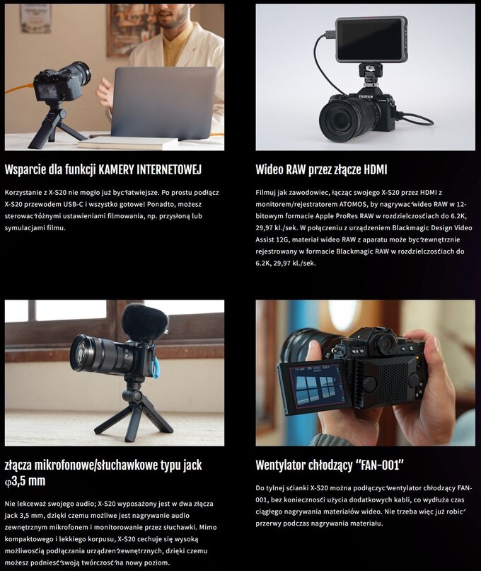 Fujifilm X-S20 w zastosowaniach filmowych - Fujifilm X-S20 w zastosowaniach filmowych