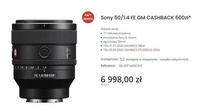 Ostatnie dni Sony Cashback w e-oko.pl