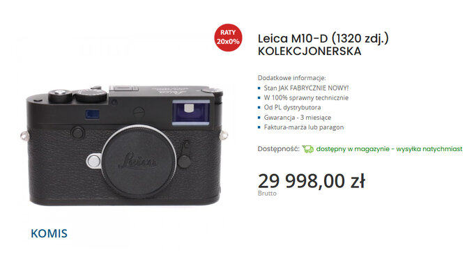 Leica M w e-oko