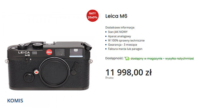 Leica M w e-oko