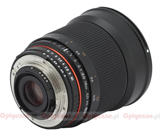 Samyang 16 mm f/2.0 ED AS UMC CS - Budowa i jakość wykonania Samyang 16 mm f/2.0 ED AS UMC CS - Budowa i jakość wykonania
