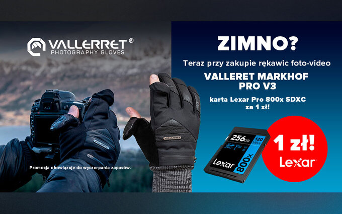 Promocja rękawic fotograficznych Vellerret Promocja rękawic fotograficznych Vellerret